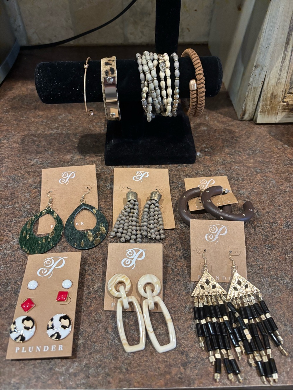 🏀Plunder Neutral & Earth Tone Earrings Collection in Beige, Brown, Cream